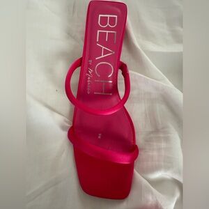 Beach by Matisse Pink Kitten Heel Sandals